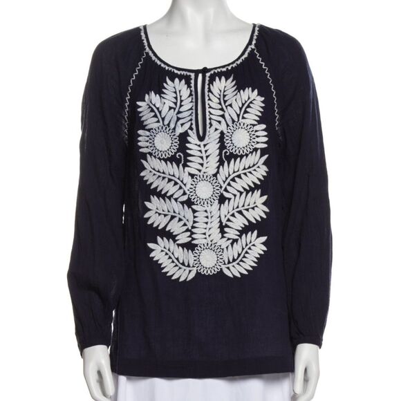 Tory Burch embroidered blouse- Small - Picture 1 of 3